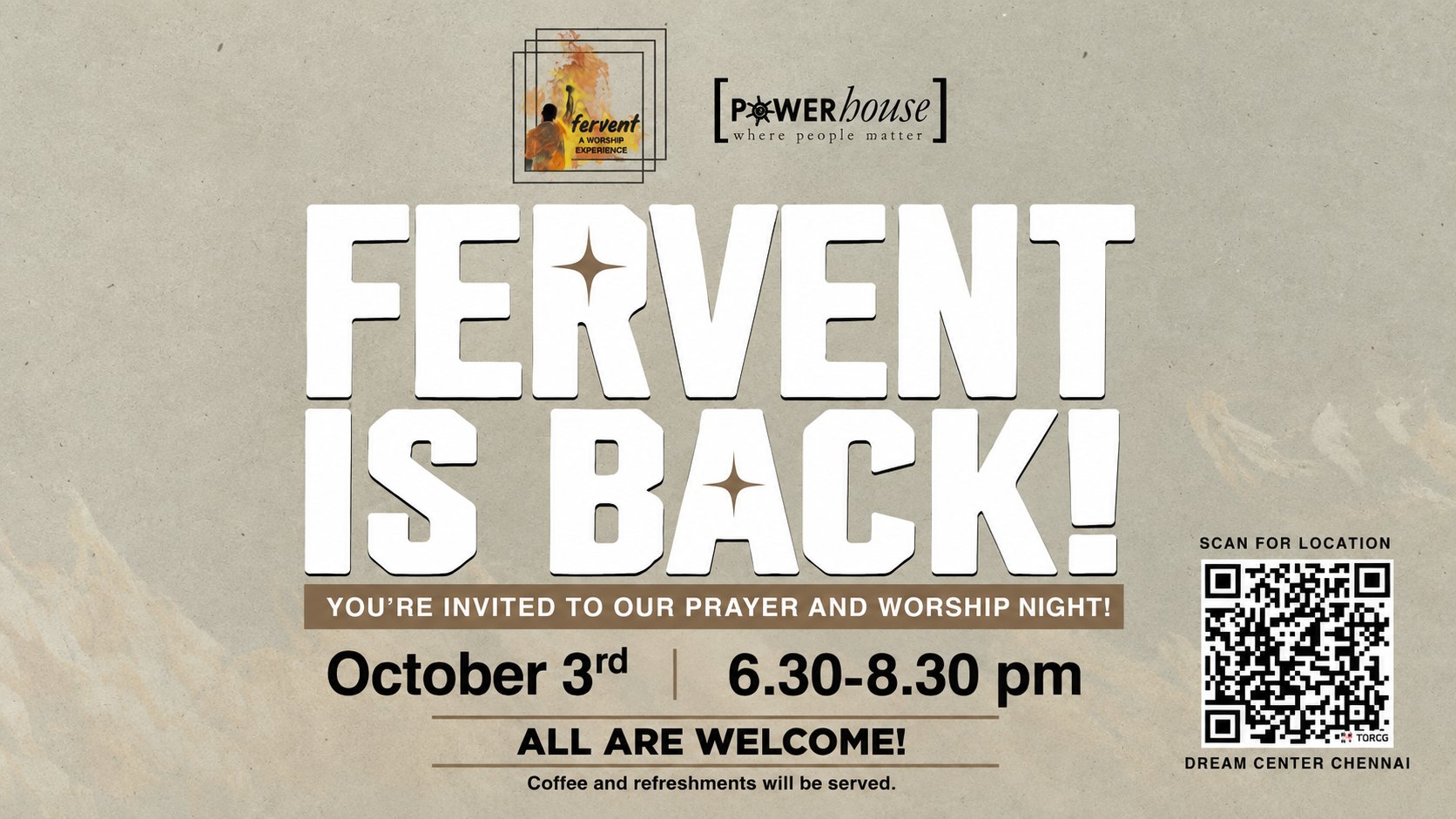 Fervent Is Back! — Prayer & Worship Night